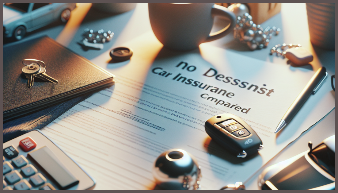 A visual representation of car insurance concepts with vehicles and policy symbols.