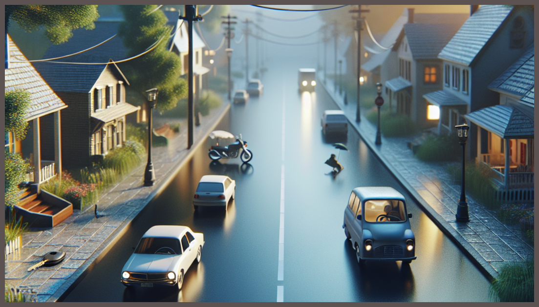 Symbolic representation of insurance coverage in a high-risk neighborhood.