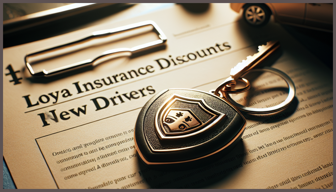 A car key and insurance policy symbolizing savings for new drivers.
