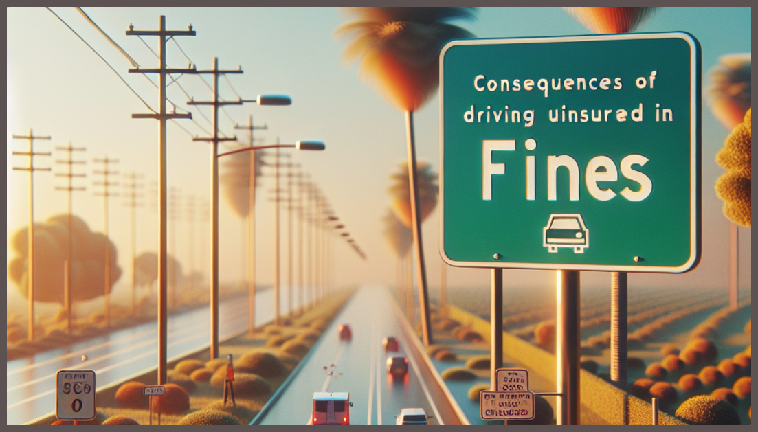 Symbolic representation of consequences of uninsured driving in California.