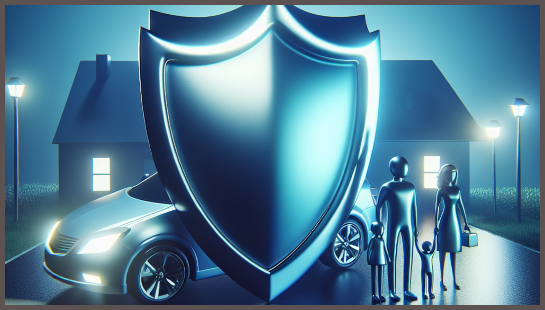 A shield symbolizing protection and security in auto insurance.