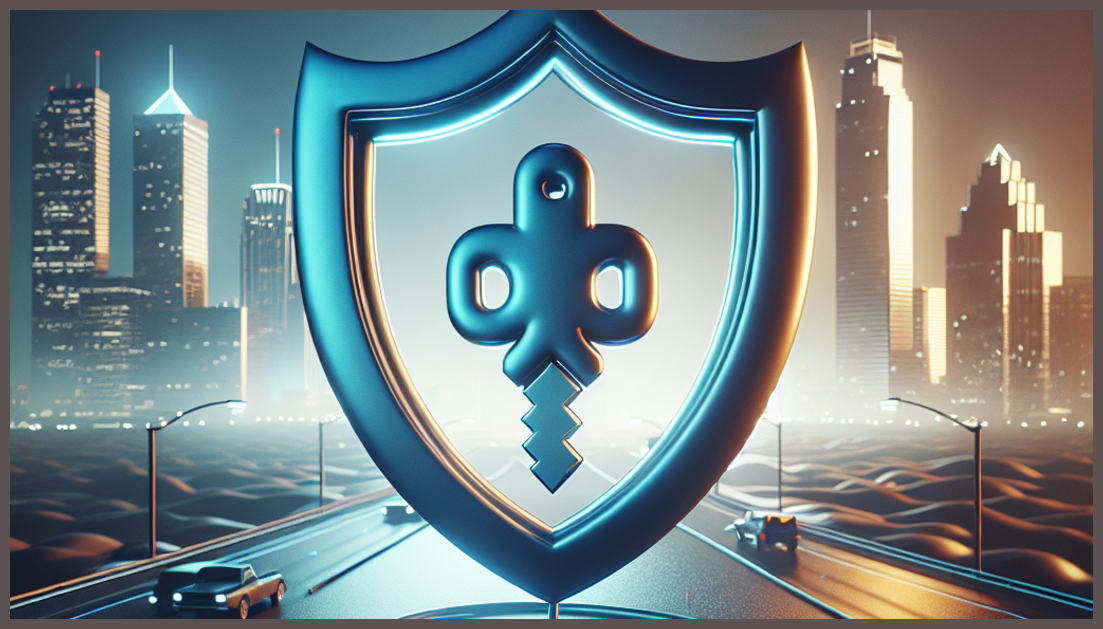 A shield symbolizing protection with a Texas outline in the background.