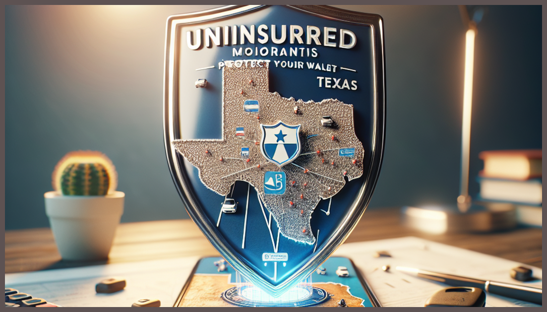 Shield symbolizing protection against uninsured motorist risks in Texas
